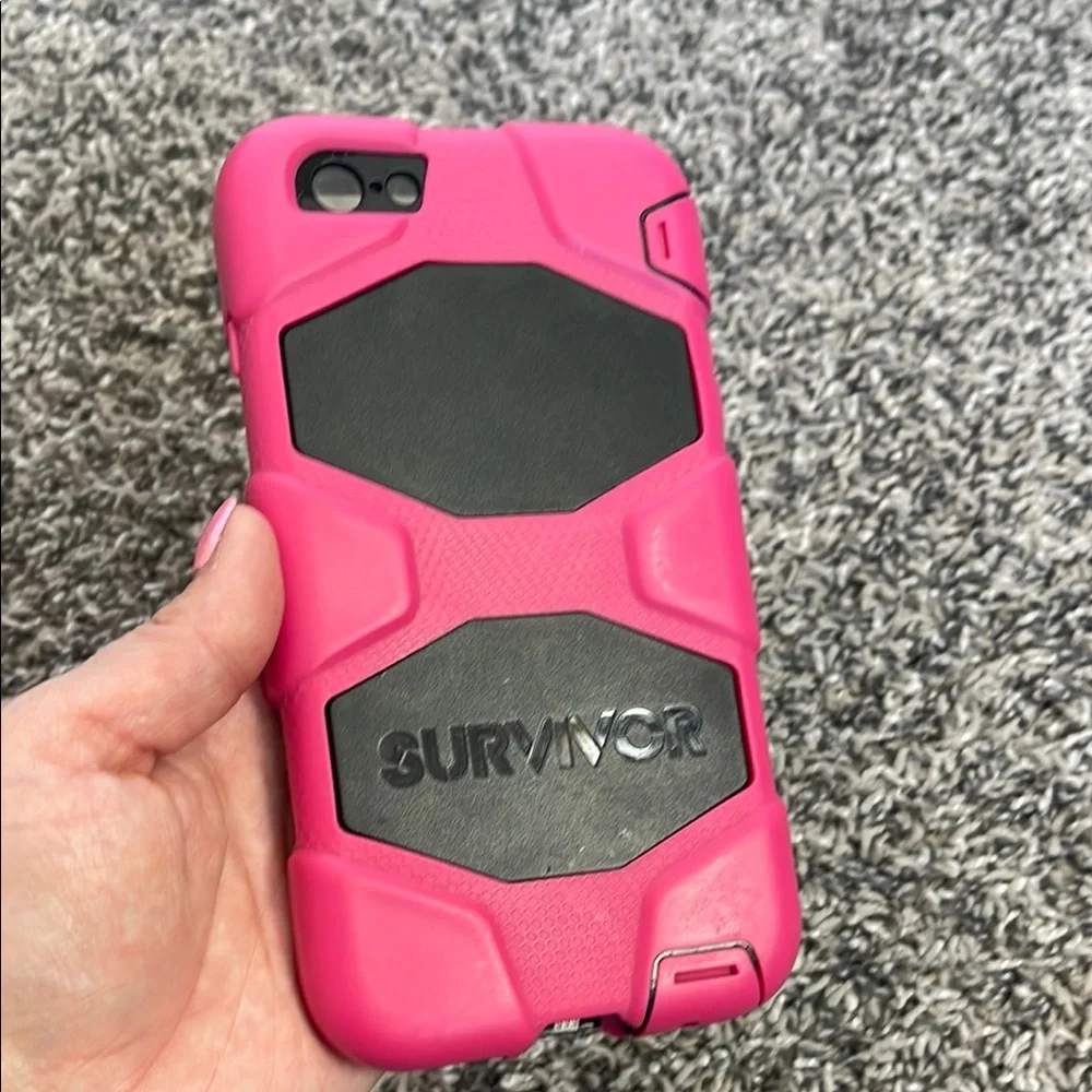 Griffin Survivor case for iPhone 6s Plus, Pink and Black phone case SEE FLAWS